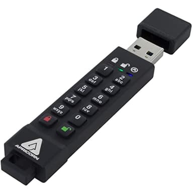 Apricorn 16GB Aegis Secure Key 3Z 256-bit AES XTS Hardware Encrypted FIPS 140-2 Level 3 Validated Secure USB 3.0 Flash Drive (ASK3Z-16GB), Black