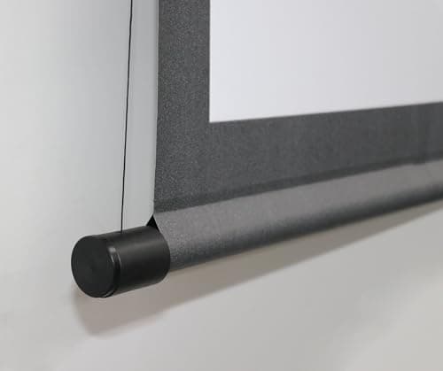 Tensioned Motorized Electric Drop Down 4K/8K Projection Screen, 120" Diagonal 16:9 Matte White with White Aluminum Case Silver Ticket Products P169120