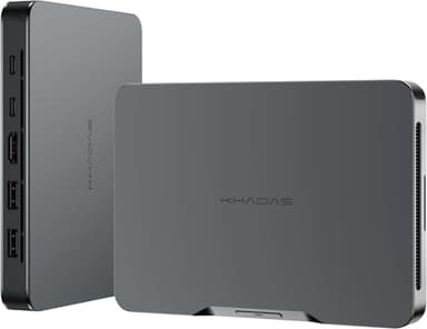 Khadas Mind 1 Mini PC, Intel Core i5-1340P 4.6GHz Micro Desktop Computer with 5.55Wh Standby Battery, 16GB LPDDR5, 512GB PCIe 4.0 SSD, BT5.3, WiFi 6E, Portable Computer for Business Home Office Gaming