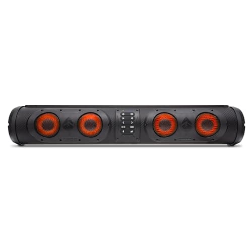 by ECOXGEAR SE26R 500-Watt Amplified Powersports 8 Speaker Bluetooth LED Backlit Soundbar Waterproof Dirtproof with Standard Mounting Bracket