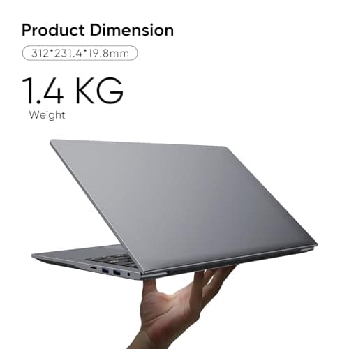 14.1" Laptop 16GB RAM 512GB SSD, QHD (2160x1440) Display, Intel Core m3 8100Y (Beat Intel i3-5005u), Windows 11 Pro Notebook Computer with HDMI, Type C, Long Battery Life, MS Office 2024 - Gray