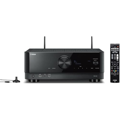 Yamaha YHT-5960U 5.1-Channel Home Theater System for TV Surround Sound System with 8" 100W Powered Subwoofer and 8K HDMI and MusicCast Bundle with Accessories