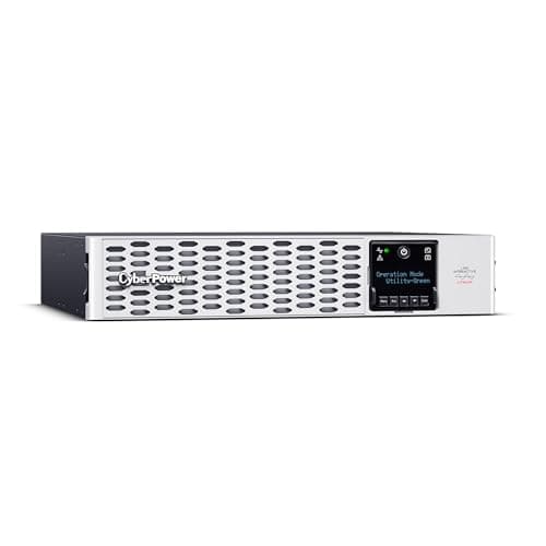 CyberPower PRL1500RT2UC Smart App Sinewave UPS System, 1500VA/1500W, 8 Outlets, 2U Rack/Tower, AVR, Lithium