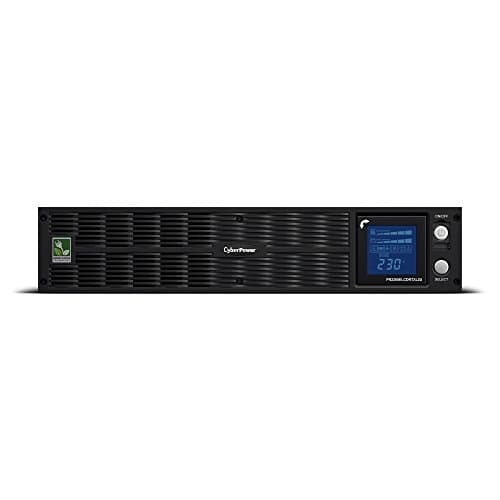 CyberPower PR2200ELCDRTXL2U High-Voltage Smart App Sinewave UPS System, 2200VA/1650W, 10 Outlets, AVR, 2U Rack/Tower