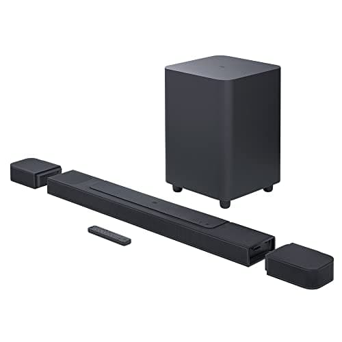 JBL BAR 1000 PRO 7.1.4 Soundbar with 10 in. Wireless Subwoofer Detachable Rear Speakers and 2m 8K Ultra High Speed HDMI Cable