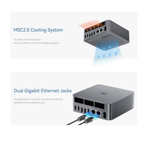 Beelink EQi12 Mini PC, Intel Core i5-12450H Processor (8C/12T, up to 4.4GHz), 16G DDR4 RAM 500GB M.2 2280 PCle 4.0x4 SSD, Mini Computer Support 4K@60Hz Dual Screen Display/WiFi6/BT5.2