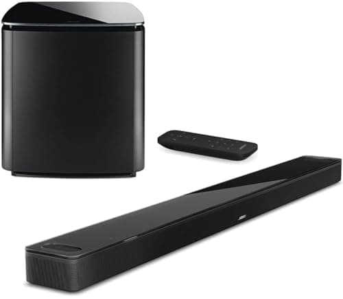 Bose Smart Ultra Dolby Atmos Soundbar Speaker Black, Bundle with Bass Module 700 Black, Home Audio Speaker TV Wireless, Bluetooth, WiFi, Alexa, Google, Voice Control (Soundbar + Bass) (2 Items)
