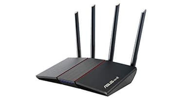 ASUS RT-AX55 AX1800 Dual Band WiFi 6 Gigabit Router, 802.11ax, Lifetime internet security, Parental Control, Mesh WiFi support, MU-MIMO, OFDMA, 4 Gigabit LAN Ports, Beamforming