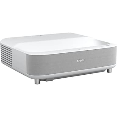 Epson EpiqVision Ultra Short Throw LS300 3LCD Smart Laser Projector, 3600 Lumens Color & White Brightness, HDR, Android TV, Yamaha Speakers, Bluetooth, Sports, Gaming, Movies - White (Renewed)