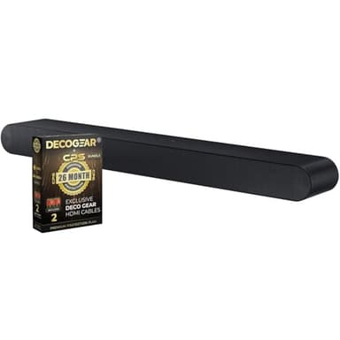 SAMSUNG HW-S60D S-Series 5.0ch. Wireless Dolby Atmos Soundbar w/Q-Symphony (2024) Bundle with Deco Gear 4K HDMI 2.0 Cable x2 & CPS Exclusive 26 Month Protection Pack Bundle (BEACH-CPS-26500)