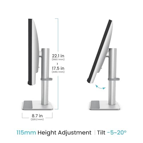 BenQ MA270U 27 inch 4K 3840x2160 Monitor for MacBook Pro/Air, Dual USB-C, 90W Power Delivery, Mac Color Match, USB Hub, Brightness & Volume Control on Mac, Adjustable Stand, P3 Color Gamut