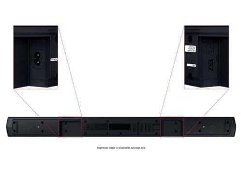 SAMSUNG 2.1Ch 210W Soundbar with Wireless Subwoofer - Black HW-C43M (Renewed)