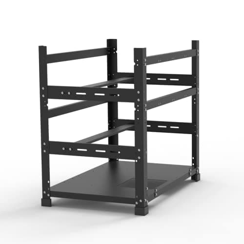 12GPU Open Frame Mining Rig Frame Chassis with Biostar TZ590-BTC Duo Motherboard for Crypto Currency Mining