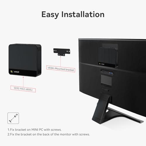 Beelink SER5 MAX Mini PC, Ryzen 7 6800U (up to 4.7GHz) Mini Computer, 24GB RAM & 500GB PCle4.0 SSD, AMD Radeon 680M, Wi-Fi 6, BT5.2, 1000M LAN, Supports 4K Triple Displays via HDMI, DP, USB-C