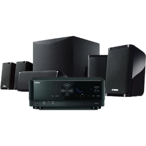 Yamaha YHT-5960U 5.1-Channel Home Theater System for TV Surround Sound System with 8" 100W Powered Subwoofer and 8K HDMI and MusicCast Bundle with Accessories
