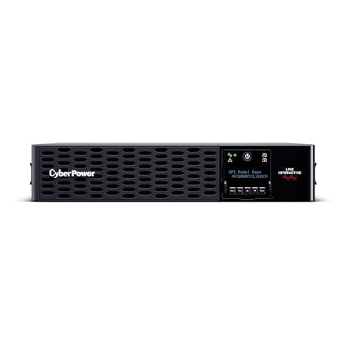 CyberPower PR3000RTXL2UACN Smart App Sinewave UPS System, 3000VA/3000W, 9 Outlets, 2U Rack/Tower, RMCARD205 Pre-Installed, EBM Option, Built-in Cloud