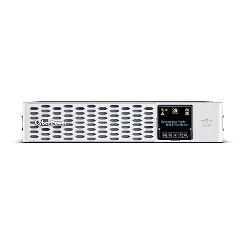 CyberPower PRL1500RT2UC Smart App Sinewave UPS System, 1500VA/1500W, 8 Outlets, 2U Rack/Tower, AVR, Lithium
