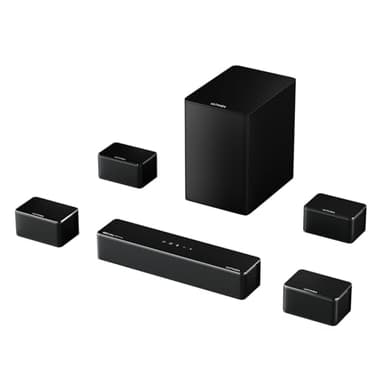 ULTIMEA 7.1CH Surround Sound System for TV, Soundbar with Dolby Atmos, 6.5" Wireless Subwoofer, APP Control, 4 Wired Surround Speakers, Peak Power 460W Soundbar for TV, Poseidon D80 (New 2025 Model)