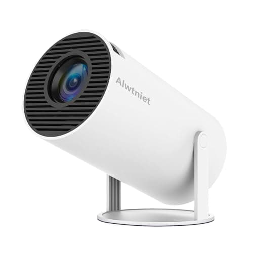 HY300PRO Mini Projector with Wifi and Bluetooth, Portable Projector 4K Support, Auto Keystone, Air Mouse Remote, Voice Control, 180 Degree Rotation Smart Proyector for Outdoor/Bedroom/Movie
