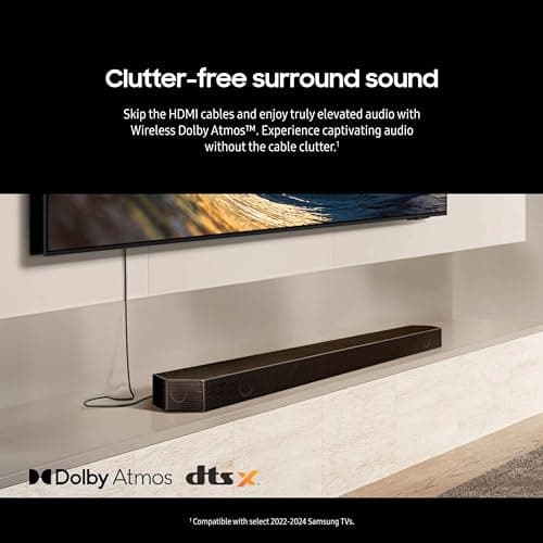 SAMSUNG Q800D 5.1.2ch Soundbar w/Wireless Dolby Atmos Audio, Q-Symphony, SpaceFit Sound Pro, Adaptive Sound, Game Mode Pro with Alexa Built-in, HW-Q800D/ZA