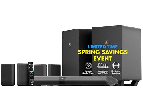 Nakamichi Shockwafe Ultra 9.2.4 Channel Dolby Atmos/DTS:X Soundbar with Dual 10" Subwoofers (Wireless), 4 Rear Surround Effects Speakers, eARC and SSE Max Technology (Flagship)