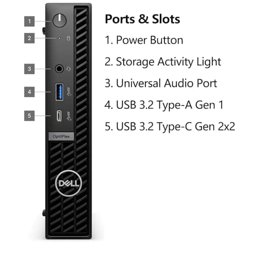 Dell OptiPlex 7020 MFF Mini Business Desktop Computer, 7000 Micro Form Factor, 14th Gen Intel 14-Core i5-14500T (Beat i7-13700T), 16GB DDR5 RAM, 512GB PCIe SSD, WiFi 6E, 2 DisplayPorts, HDMI, W11 Pro