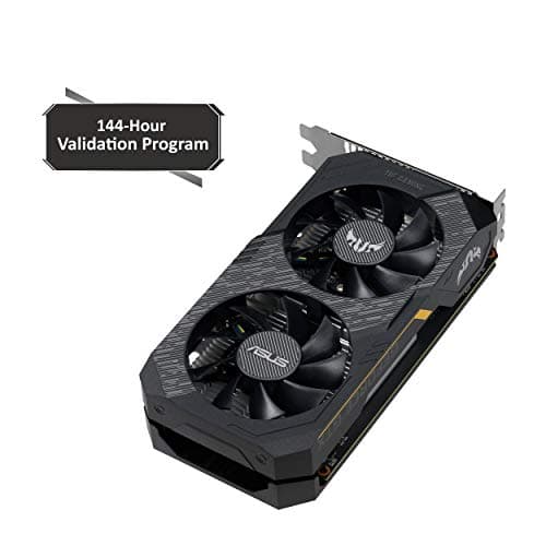ASUS TUF Gaming NVIDIA GeForce GTX 1650 OC Edition Graphics Card (PCIe 3.0, 4GB GDDR6 Memory, HDMI, DisplayPort, DVI-D, 1x 6-pin Power Connector, IP5X Dust Resistance, Space-Grade Lubricant)