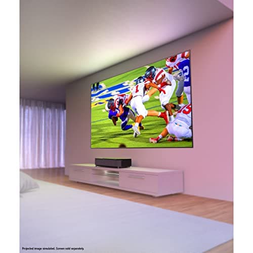 Epson EpiqVision Ultra LS800 Ultra Short Throw 3-Chip 3LCD Smart Streaming Laser Projector, 4,000 Lumens, 4K PRO-UHD, HDR, 150" Class, Android TV, 2.1ch Yamaha Built-in Speakers - Black (Renewed)