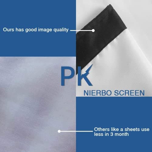 NIERBO Huge Large Projector Screen 300 inch of Thick Canvas Material 16:9 Projection Movies Screen Outdoor Projection Screen for Church School Home Indoor 1.6 Gain Not Include Mount