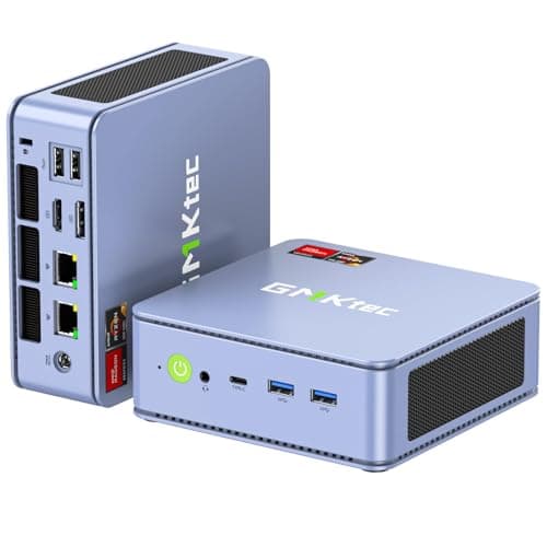 GMKtec M5 Plus Gaming Mini PC Ryzen 7 5825U (Upgraded 5700U), 32GB RAM 1TB SSD Dual NIC LAN 2.5GbE Desktop Computers, Triple 4K Display - Lunar Blue