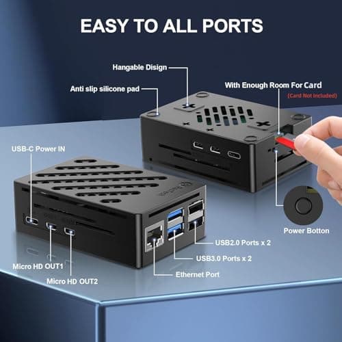 RasTech Raspberry Pi 5 Kit 8GB RAM with Pi 5 Case,Active Cooler,Screwdrive and Raspberry Pi 5 8GB Board Included