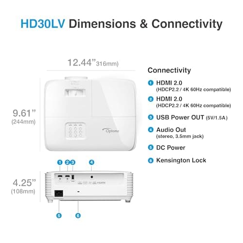 Optoma HD30LV 1080p Full HD Home Projector
