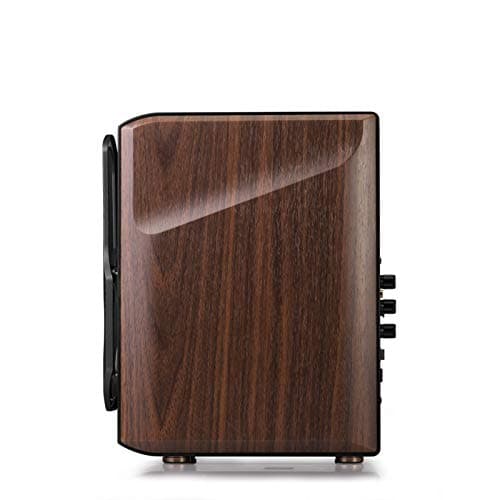 Edifier S2000MKIII Coaxial, Bluetooth, Optical and RCA Bookshelf 2 Speakers, Near-Field Active Tri-Amped 130w Studio Monitor for Audiophiles with Wireless, Line-in and Fiber-Optic Input Walnut