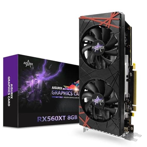 RX 560 XT 8GB GDDR5 Graphics Card,1792SP,128Bits, PC Gaming Video Card, Computer GPU, PCI Express x16 3.0 with Freeze Fan Stop for Desktop Computer Tarjeta Gráfica