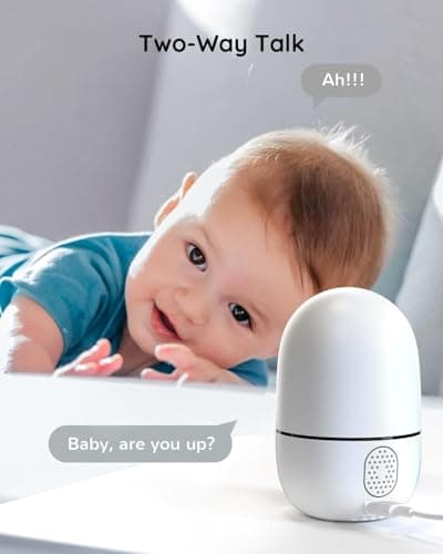 virtavo XD1 Indoor Security WiFi Camera, Wireless, Dual-Lens 360° PTZ Baby Monitor & Pet Cam, Motion Tracking, 2-Way Audio, Night Vision, Cloud/SD Storage, Phone App
