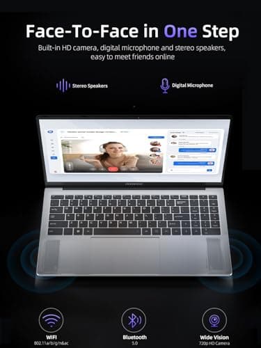 ACEMAGIC 2025 Laptop, Laptop Computer with Intel Quad-Core Processor(Up to 3.4GHz), 16GB DDR4 512GB SSD, Windows 11 Laptop, 15.6" IPS 1080P, Metal Shell, USB3.2, Long Battery Life