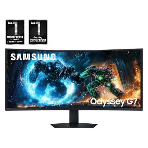 SAMSUNG 40” Odyssey G7 (G75F) WUHD Resolution, 180Hz, Curved Gaming Monitor, 1ms Response Time (GtG), VESA DisplayHDR™ 600, AMD FreeSync™ Premium Pro, LS40FG75DENXZA, 2025