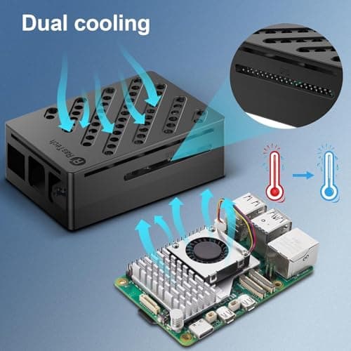 RasTech Raspberry Pi 5 Kit 8GB RAM with Pi 5 Case,Active Cooler,Screwdrive and Raspberry Pi 5 8GB Board Included