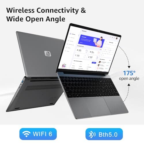 Windows 11 Laptop Computer, 15.6'' FHD IPS Student Laptops, Intel Celeron N5095 4-Core Processor, 12GB RAM + 512GB SSD up to Expandable 1TB, 2.4G+5G WiFi, 2 Years Warranty, Long Battery Life