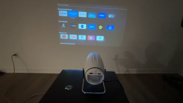 Mini Projector, Projector with WiFi and Bluetooth, 4K 1080P Support Portable Projector 180° Rotatable 130'' Screen Movie Projector Auto Keystone Compatible with HDMI/USB/Smartphone/PC/Laptop