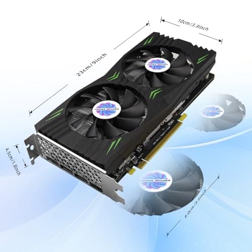 RX 580 Graphics Card 8GB 2048SP GDDR5 256 Bit PC Gaming Video Card 3*DP 1*HDMI PCI Express 3.0 with Freeze Fan Stop for Desktop Computer GPU for Gaming PC