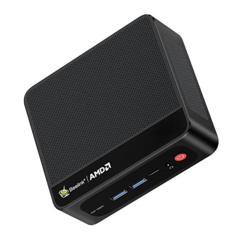 Beelink SER5 Mini PC, AMD Ryzen 7 5825U(Up to 4.5GHz) 8C/16T, Mini Desktop Computer 32GB DDR4 RAM 500GB NVMe SSD, Mini Gaming PC 4K@60Hz Output/BT5.2/WiFi 6 for Office/Gaming/Home