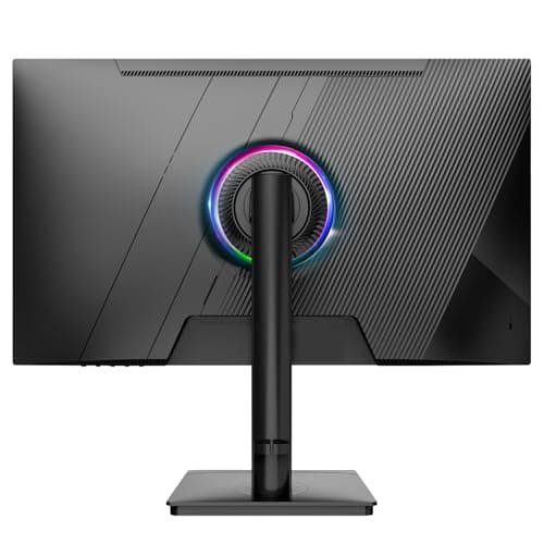 CRUA 27” Gaming Monitor, IPS UHD (3840x2160) Dual Mode (4K 144Hz or FHD 300Hz), 120% sRGB, Support Rotating/Vertical, AMD FreeSync, Built-in Speakers, HDMI 2.1 & DP 1.4, Wall Mount Install-Black