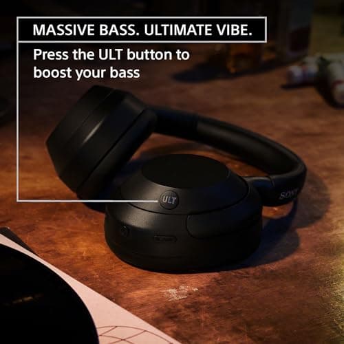 Sony ULT WEAR Over-Ear Noise Cancelling Bluetooth Headphones with Alexa Built-in, Comfortable Design, 30-Hour Battery, Massive Bass, Off White