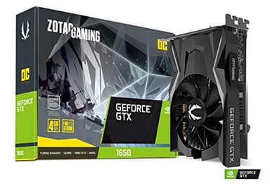 ZOTAC Gaming GeForce GTX 1650 OC 4GB GDDR5 128-Bit Gaming Graphics Card, Super Compact, ZT-T16500F-10L