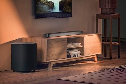 JBL Bar 500MK2-5.1 Channel soundbar System with Dolby Atmos®, MultiBeam™ 3.0 & PureVoice 2.0, 750W with 10" Sub, Easy Sound Calibration, and Works with Voice Assistant-Enabled Speakers (Black)