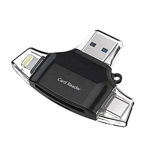 BoxWave Smart Gadget Compatible with Flipper Zero - AllReader SD Card Reader, microSD Card Reader SD Compact USB - Jet Black