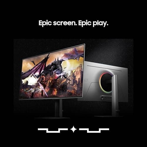 Samsung 32DG8 32 Inch Odyssey G80SD 4k UHD Smart Gaming Monitor with 6 Year Amber Protection Plan (2024)