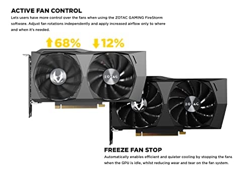 ZOTAC Gaming GeForce RTX 3050 Twin Edge OC 8GB GDDR6 128-bit 14 Gbps PCIE 4.0 Gaming Graphics Card, IceStorm 2.0 Advanced Cooling, Freeze Fan Stop, Active Fan Control, ZT-A30500H-10M