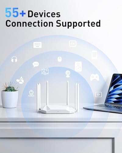 WiFi Router Routers for Wireless Internet - AX3000 WiFi 6 Router 5GHz/2GHz with 6 Wi-Fi Antenna Covers up to 3500 sq.ft, Connect 105 Devices,Gigabit Routers for Home Wi-Fi IPV6 Wireless